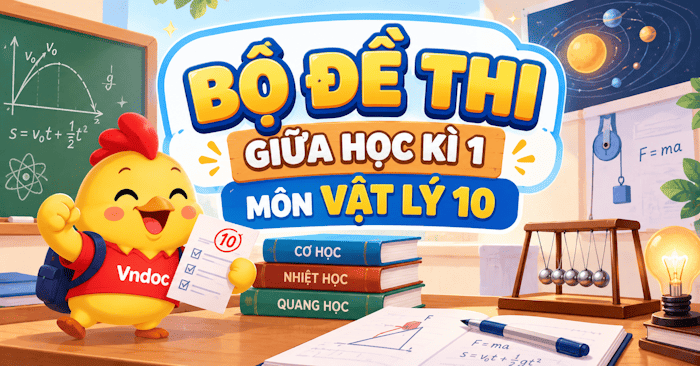 Bộ đề thi giữa học kì 1 môn Vật lý 10 sách Kết nối tri thức