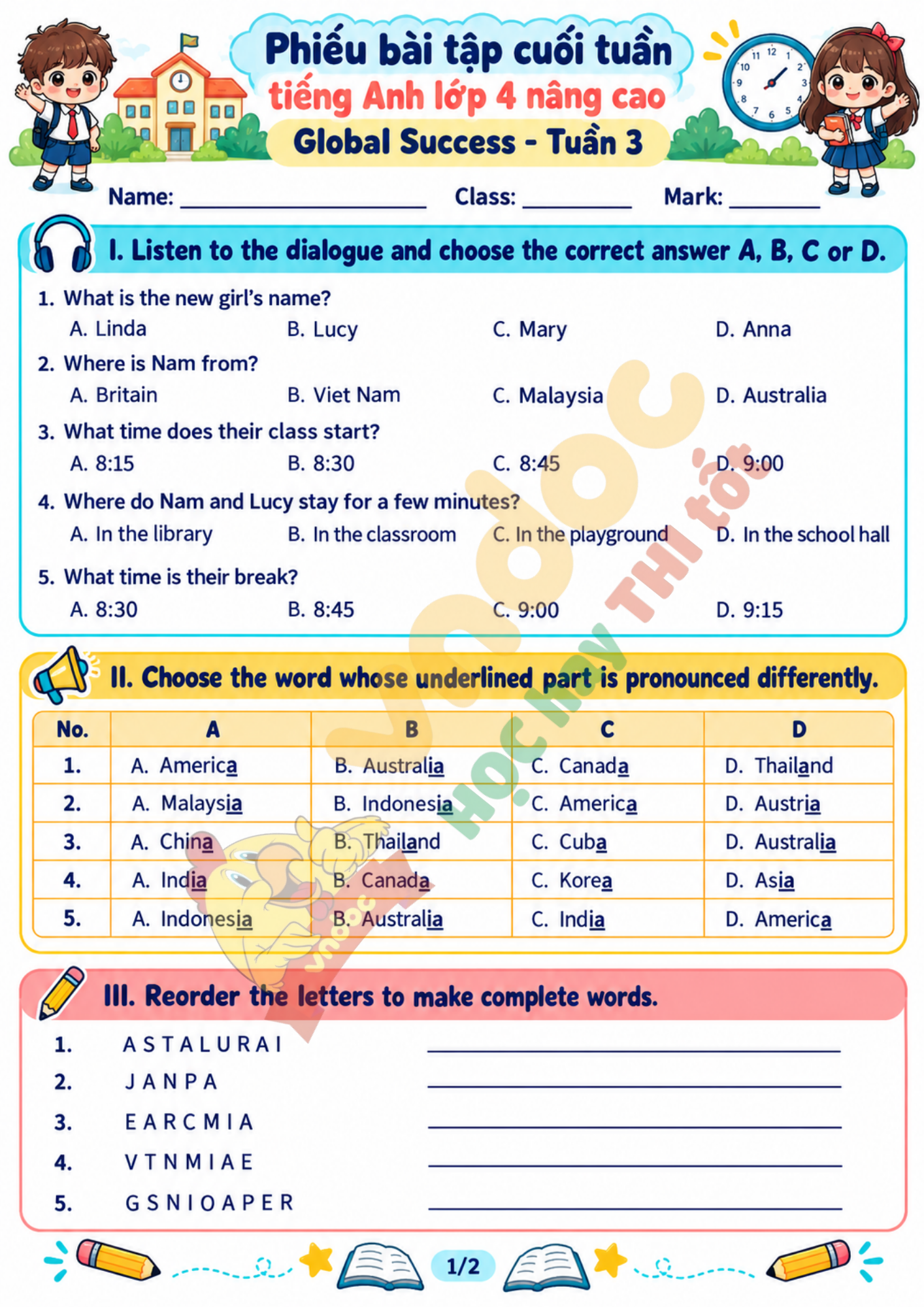 BTCT lớp 4 Tuần 3 minh họa