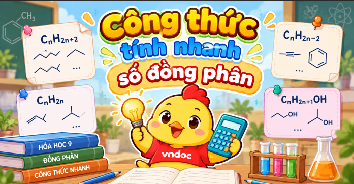 Công thức tính nhanh số đồng phân