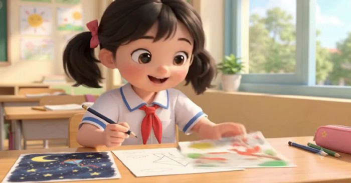 Video Bài đọc Tiếng Việt 2 Bài 14: Em học vẽ (AI)