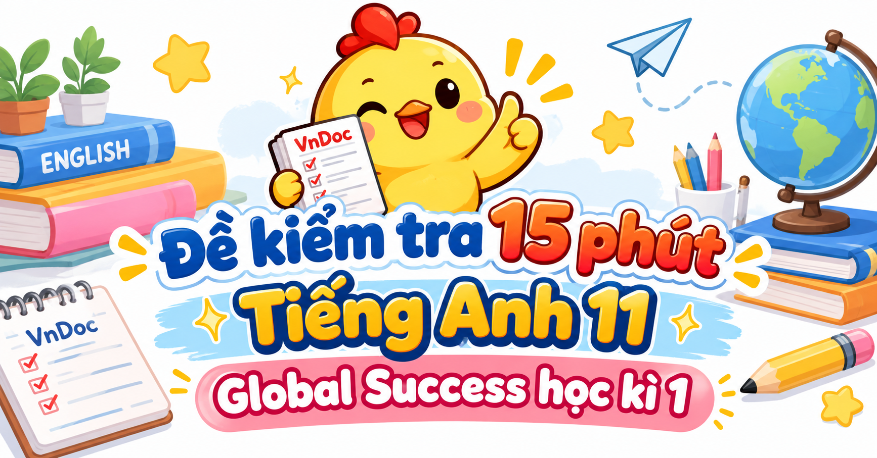 Đề kiểm tra 15 phút Tiếng Anh 11 Global Success học kì 1