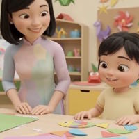 Video mở đầu Toán 2 Bài 27: Thực hành gấp, cắt, ghép, xếp hình. Vẽ đoạn thẳng (AI)