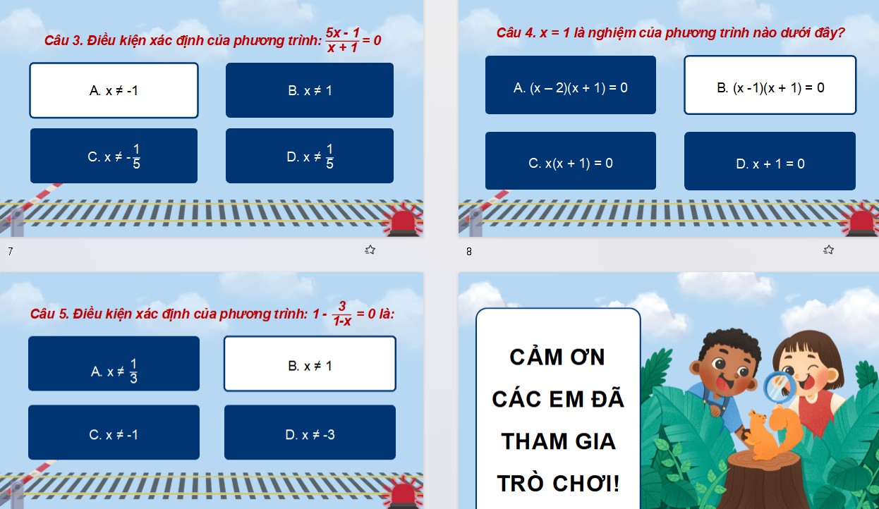 Game khởi động Toán 9 Bài 4