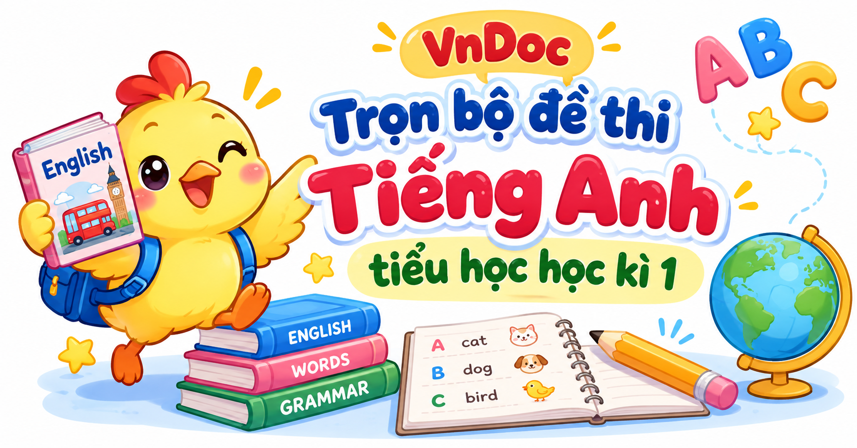 Trọn bộ đề thi Tiếng Anh tiểu học học kì 1