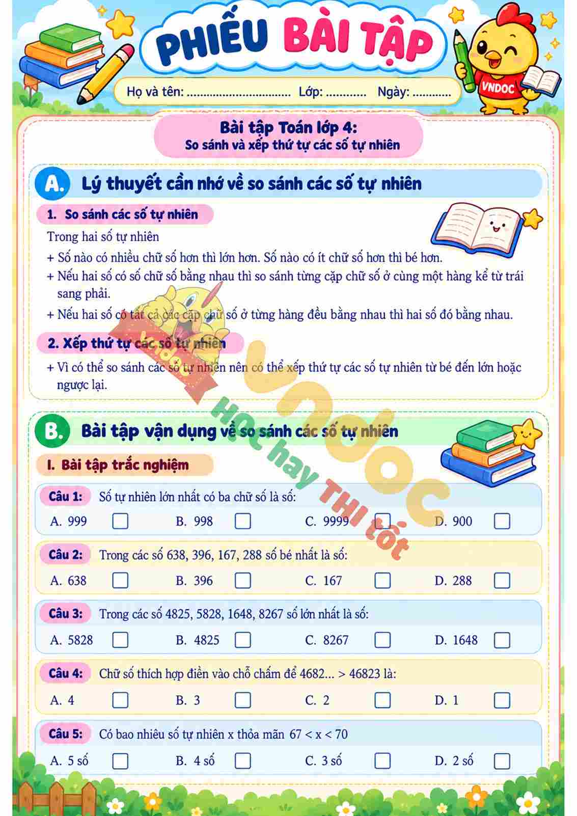 mh bai tap toan lop 4 so sanh va xep thu tu cac so tu nhien h1*24969