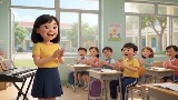 Video mở đầu Âm nhạc 5 Tiết 11: Ôn bài hát: Bay vào tương lai. Nghe nhạc Đường đến trường vui lắm (AI)
