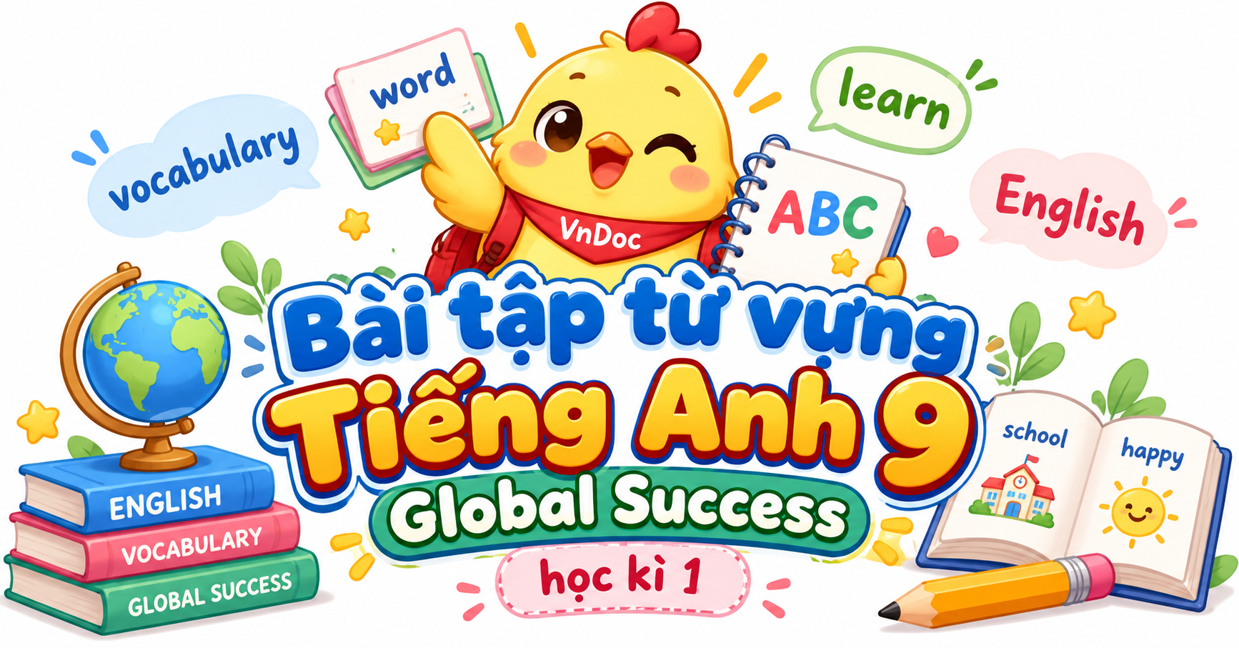 Bài tập từ vựng Tiếng Anh 9 Global Success học kì 1