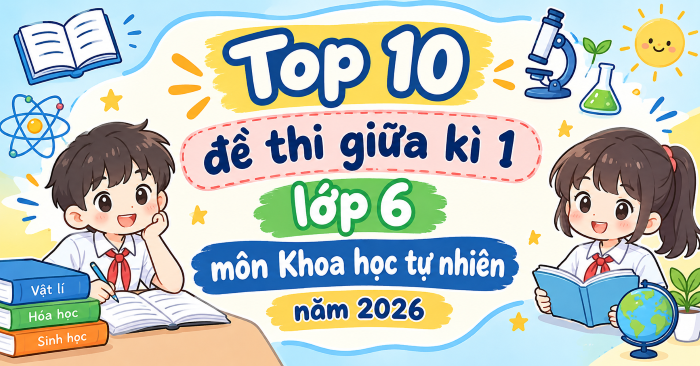 Top 10 đề thi giữa kì 1 lớp 6 môn Khoa học tự nhiên năm 2026