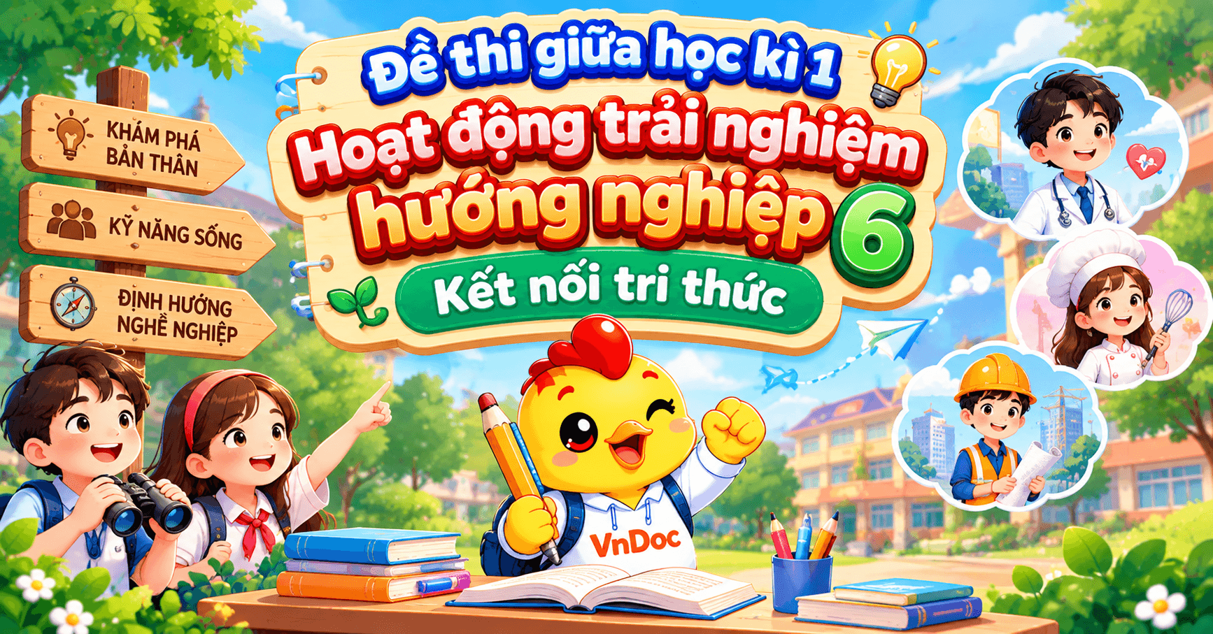 Bộ 4 đề thi giữa học kì 1 Hoạt động trải nghiệm hướng nghiệp 6 Kết nối tri thức 