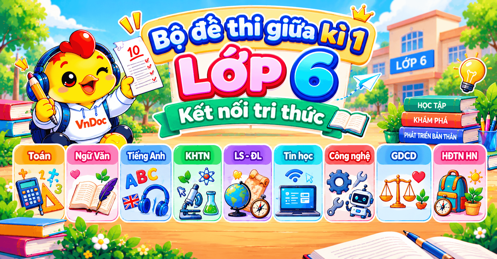 Bộ đề thi giữa kì 1 lớp 6 Kết nối tri thức năm học 2026 - 2027 - Tất cả các môn