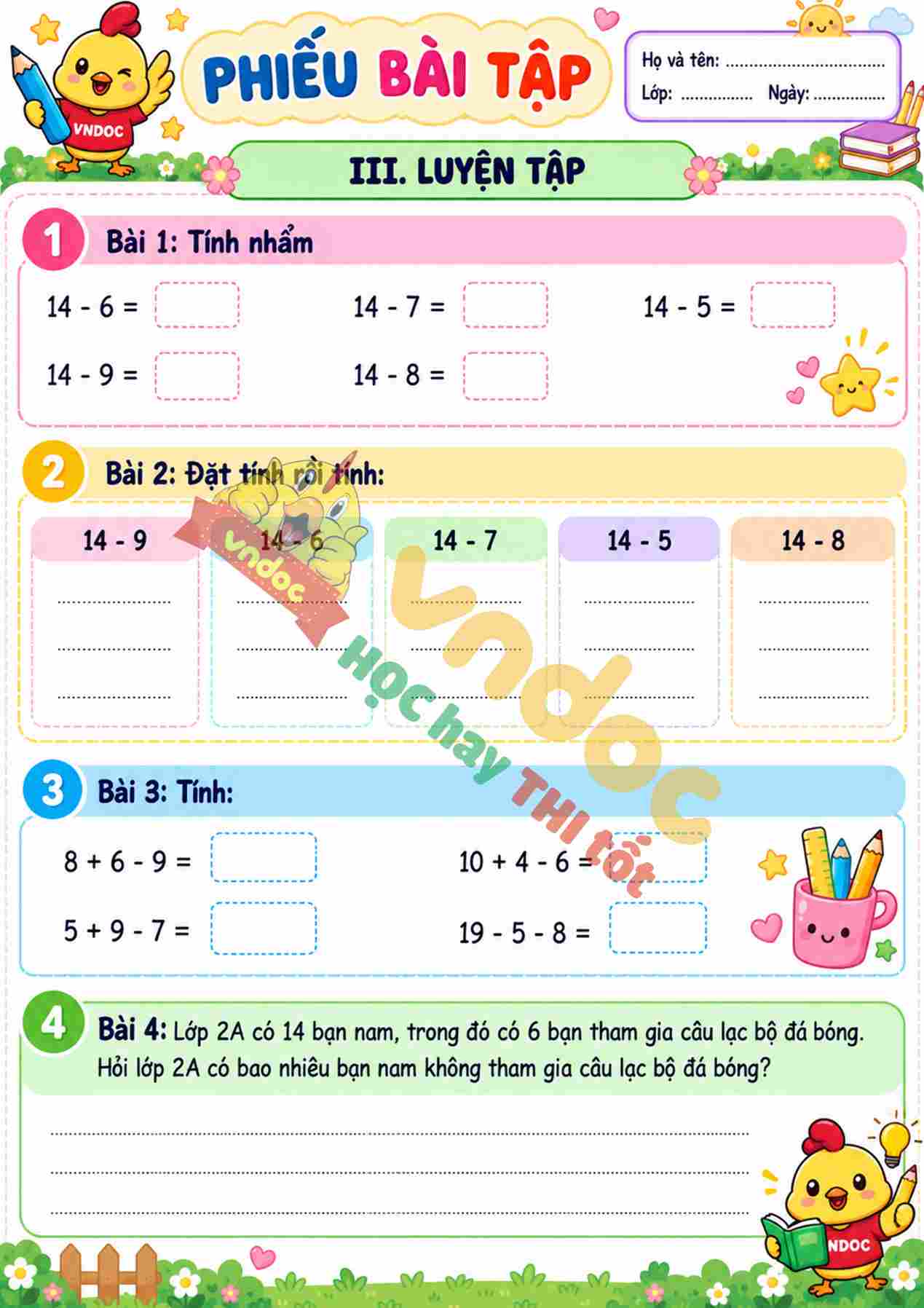 ly thuyet toan lop 2 14 tru di mot so h2*28549