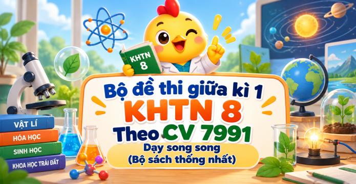 Bộ đề thi giữa kì 1 KHTN 8 Theo CV 7991 Dạy song song 