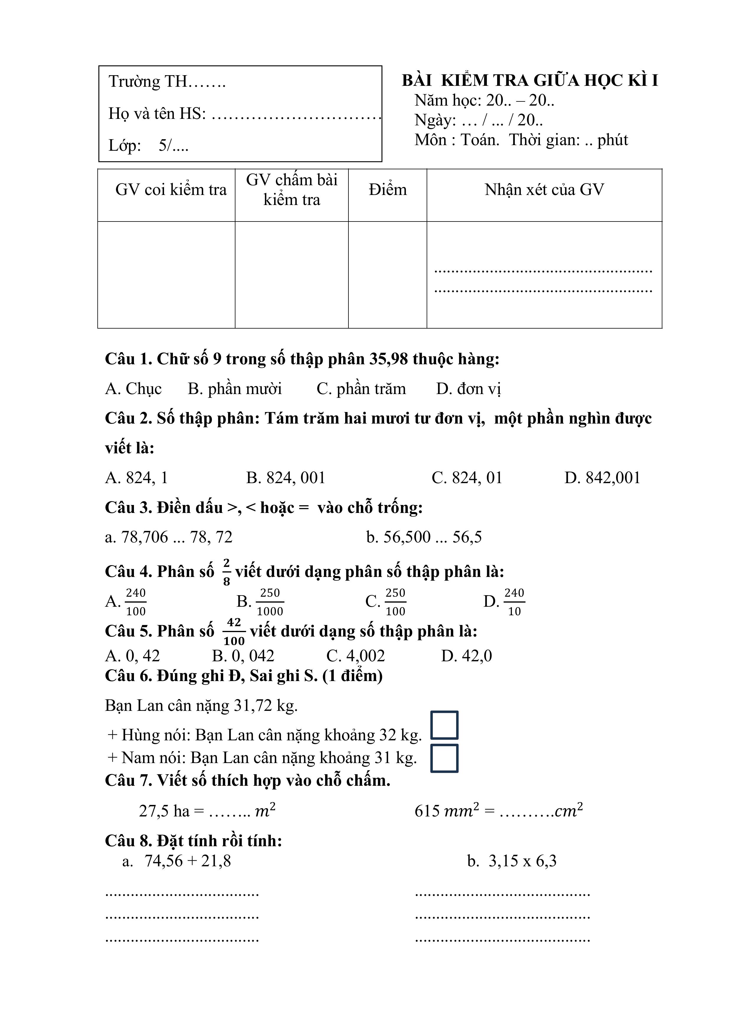 De thi giua ki 1 Toan 5 De so 2 hình ảnh 0*29844