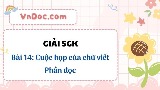 Đọc: Cuộc họp của chữ viết trang 62, 63 lớp 3 Tập 1
