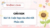 Giải Bài 14: Cuộc họp của chữ viết - Phần viết trang 63 lớp 2 Tập 1