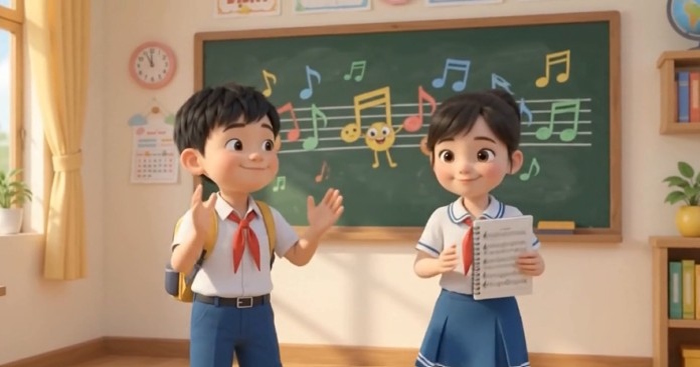 Video mở đầu Âm nhạc 2 Tiết 12: Ôn tập Hát và đọc nhạc. Vận dụng sáng tạo (AI)
