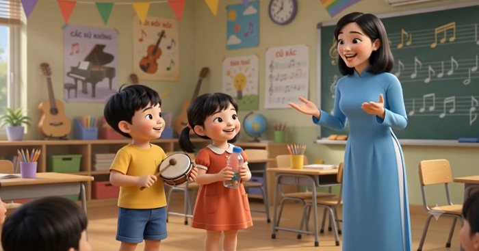 Video mở đầu Âm nhạc 3 Tiết 4: Tổ chức hoạt động Vận dụng - Sáng tạo (AI)