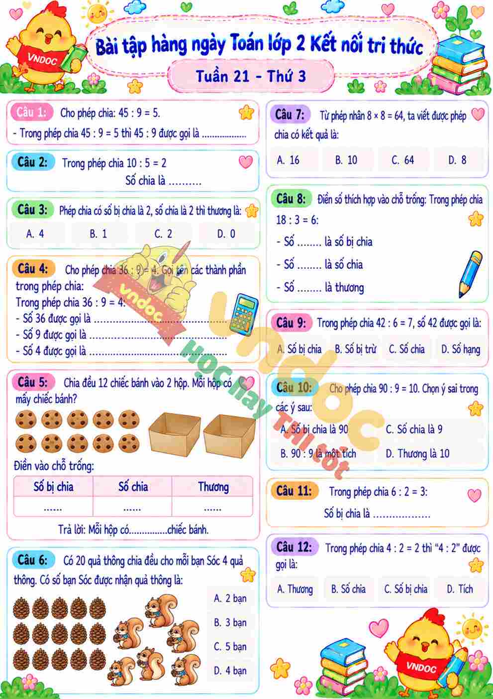 mh bthn toan lop 2 tuan 21 thu 3*34931