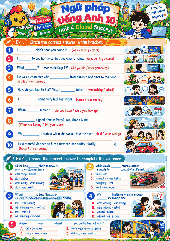 Ngữ pháp Unit 4 lớp 10 For a better community
